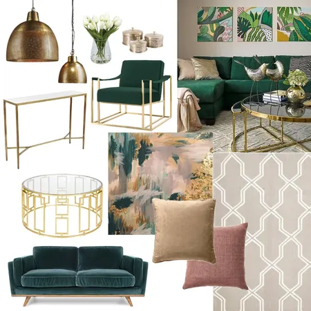 Greens and pinks Interior Design Mood Board by claireswanepoel on Style Sourcebook