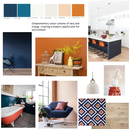 Complementary Colour Scheme - A6 Interior Design Mood Board by LauraT on Style Sourcebook