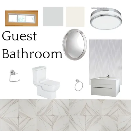 Guest Bathroom Interior Design Mood Board by Tickie on Style Sourcebook