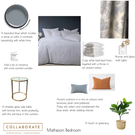 Matheson Master Bedroom Interior Design Mood Board by Jennysaggers on Style Sourcebook