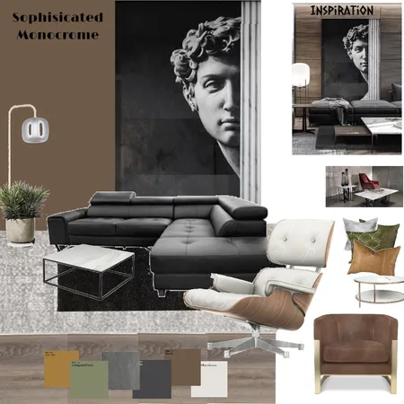 Living Room - Sophisticated monochrome Interior Design Mood Board by Tracey Tilbury on Style Sourcebook