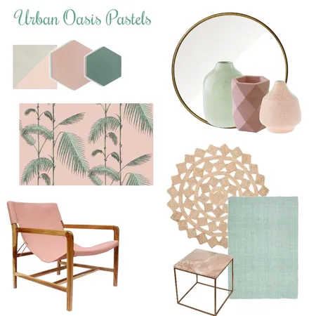 Urban Oasis Pastels Interior Design Mood Board by Simplestyling on Style Sourcebook