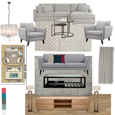 Living Area Interior Design Mood Board by lyess on Style Sourcebook