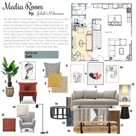 Proposed Media Room Interior Design Mood Board by JulietM on Style Sourcebook