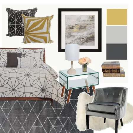 Dress This Space Bedroom Yellow Interior Design Mood Board by laurensweeneydesigns on Style Sourcebook