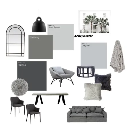 achromatic Interior Design Mood Board by Emmadunkley on Style Sourcebook