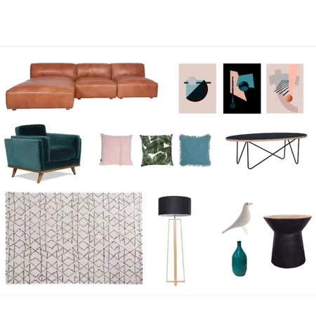 Contemporary Living Room Interior Design Mood Board by Styling et cetera on Style Sourcebook