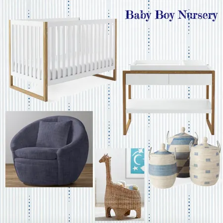 Baby Boy Nursery - 1 Interior Design Mood Board by Ashley Pinchev on Style Sourcebook