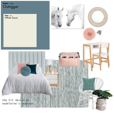 Madeleine's room Interior Design Mood Board by the kit design co on Style Sourcebook