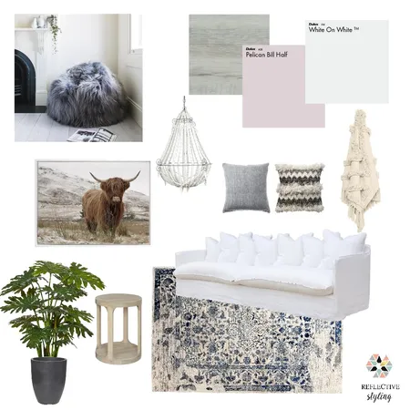 Loungeroom Interior Design Mood Board by Reflective Styling on Style Sourcebook
