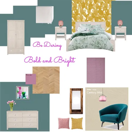 Bedroom Bold and Bright Interior Design Mood Board by VisualStyle on Style Sourcebook