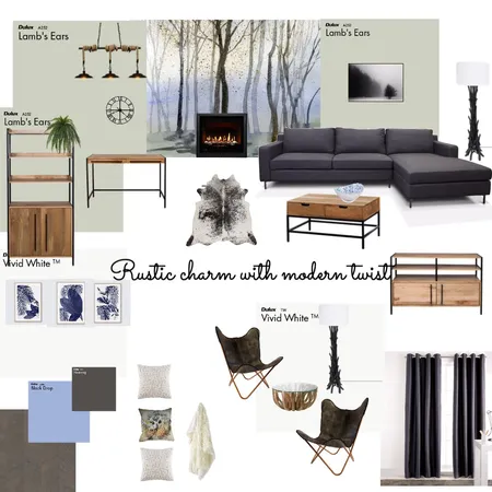 Lounge rustic Interior Design Mood Board by VisualStyle on Style Sourcebook