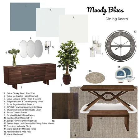 Dining Room Interior Design Mood Board by STYLE on Style Sourcebook
