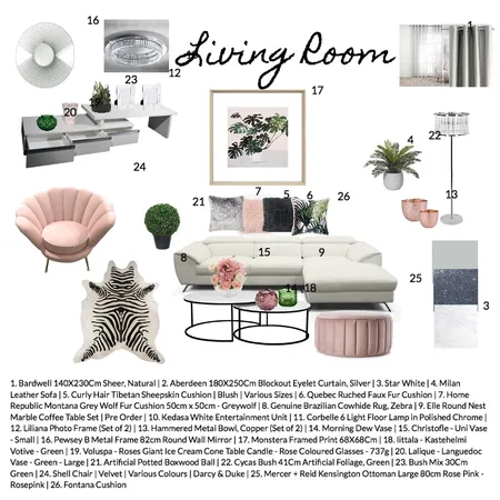 Living Room Interior Design Mood Board by dessypoursafar on Style Sourcebook