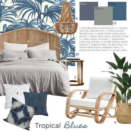 Tropical Blues Interior Design Mood Board by Ballantyne Home on Style Sourcebook