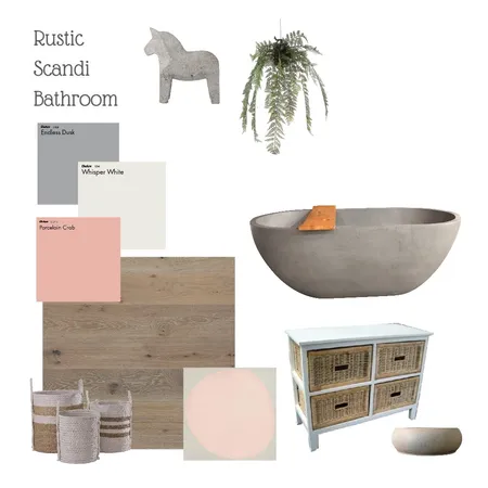 Rustic Scandi Bathroom Interior Design Mood Board by Earthmagick on Style Sourcebook