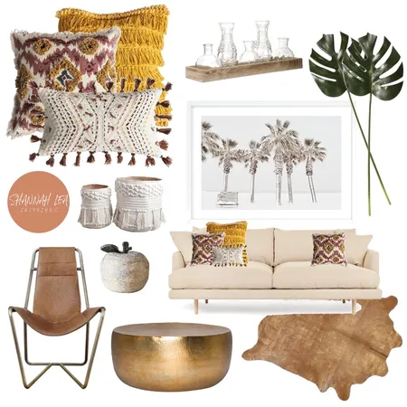 Rustic Boho Living Interior Design Mood Board by Shannah Lea Interiors on Style Sourcebook