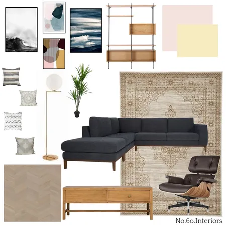 Navy and Pink Roomstyler Interior Design Mood Board by RoisinMcloughlin on Style Sourcebook