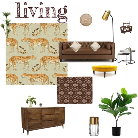 Leopards &amp; Chesterfield Interior Design Mood Board by azhara on Style Sourcebook