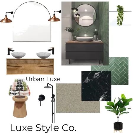 Urban Luxe Bathroom Interior Design Mood Board by Luxe Style Co. on Style Sourcebook