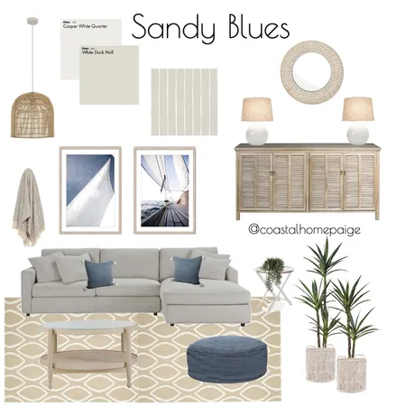 Sandy Blues Interior Design Mood Board by CoastalHomePaige on Style Sourcebook