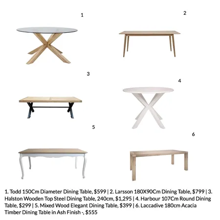 Dining tables Interior Design Mood Board by Kelly on Style Sourcebook