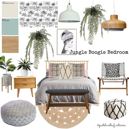 Jungle Boogie Bedroom Interior Design Mood Board by Pastel and Leaf Interiors on Style Sourcebook
