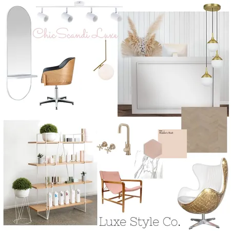 Chic Scandi Luxe Salon Interior Design Mood Board by Luxe Style Co. on Style Sourcebook