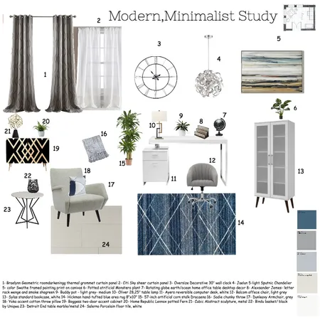 Study Interior Design Mood Board by designbyGulnara on Style Sourcebook