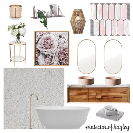 Blush Pink Bathroom Interior Design Mood Board by Two Wildflowers on Style Sourcebook