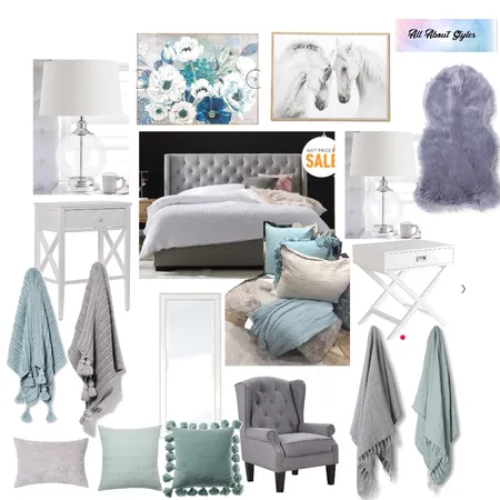 Hamptons Bedroom Interior Design Mood Board by All-About-Styles on Style Sourcebook