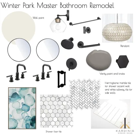 Reading Residence Master Bathroom Interior Design Mood Board by kardiniainteriordesign on Style Sourcebook