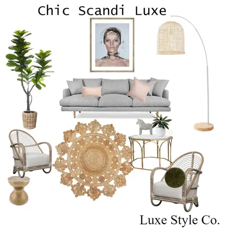 Chic Scandi Luxe Waiting room Interior Design Mood Board by Luxe Style Co. on Style Sourcebook