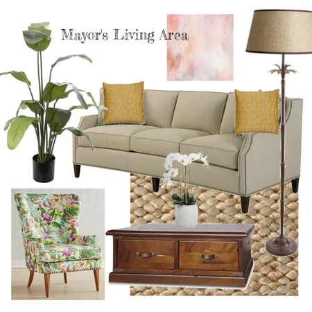 Mayor's Living Area Interior Design Mood Board by anncoballes on Style Sourcebook