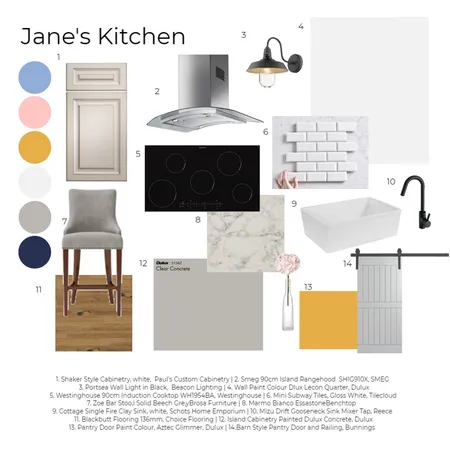 Jane's Kitchen Interior Design Mood Board by Happy House Co. on Style Sourcebook