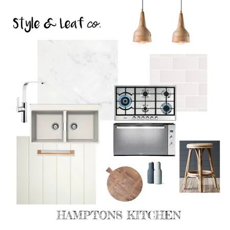 Hamptons Kitchen Interior Design Mood Board by Style and Leaf Co on Style Sourcebook