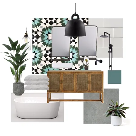 Teal Moroccan Bath Interior Design Mood Board by Natasha797 on Style Sourcebook