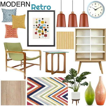 Modern Retro Interior Design Mood Board by DKD on Style Sourcebook