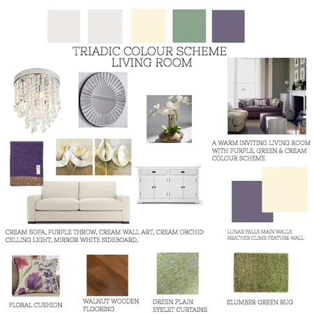 TRIADIC SCHEME LIVING ROOM Interior Design Mood Board by Mariosa_Interiors on Style Sourcebook