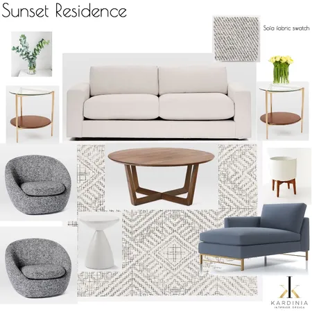 Sunset Residence - Living Room Interior Design Mood Board by kardiniainteriordesign on Style Sourcebook