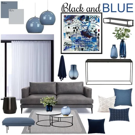 Black and Blue Interior Design Mood Board by DKD on Style Sourcebook
