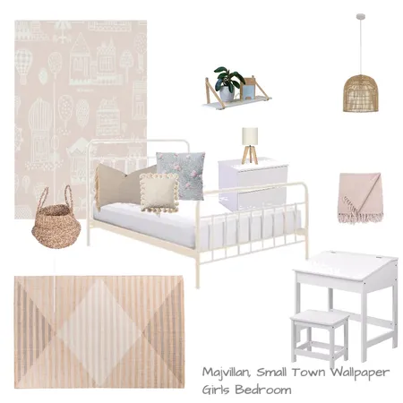 Girls Room, Small Town- Wallpaper Interior Design Mood Board by The House of Lagom on Style Sourcebook
