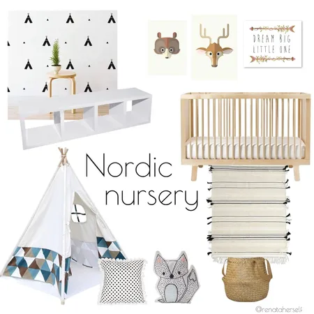Nordic nursery Interior Design Mood Board by Renata on Style Sourcebook
