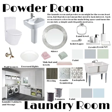 Laundry and Powder Room Interior Design Mood Board by JayWilcox on Style Sourcebook