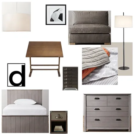 Kang - Daniel's Bedroom Interior Design Mood Board by Payton on Style Sourcebook