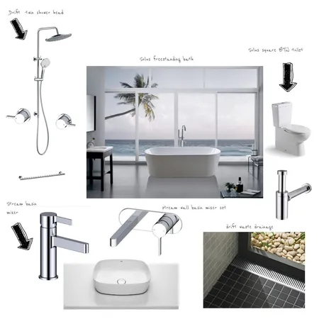 bathroom Interior Design Mood Board by AM Interior Design on Style Sourcebook