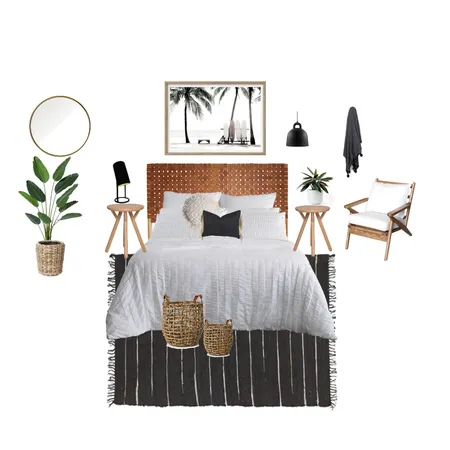 Beach Mono Bedroom Interior Design Mood Board by Ange8 on Style Sourcebook
