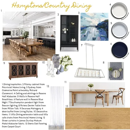 Dining Interior Design Mood Board by Lisshayes on Style Sourcebook