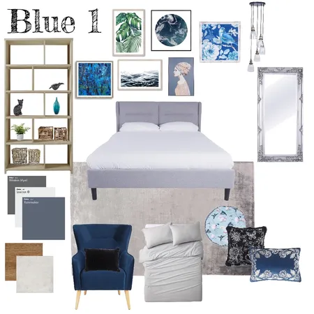Blue bedroom 1 Interior Design Mood Board by Vondanna on Style Sourcebook