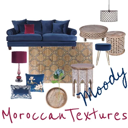 Moody Moroccan Textures Interior Design Mood Board by Teeca on Style Sourcebook